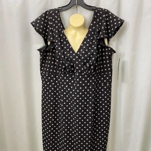 *NEW w/TAGS* Black W/ Light Pink Poka Dot Dress